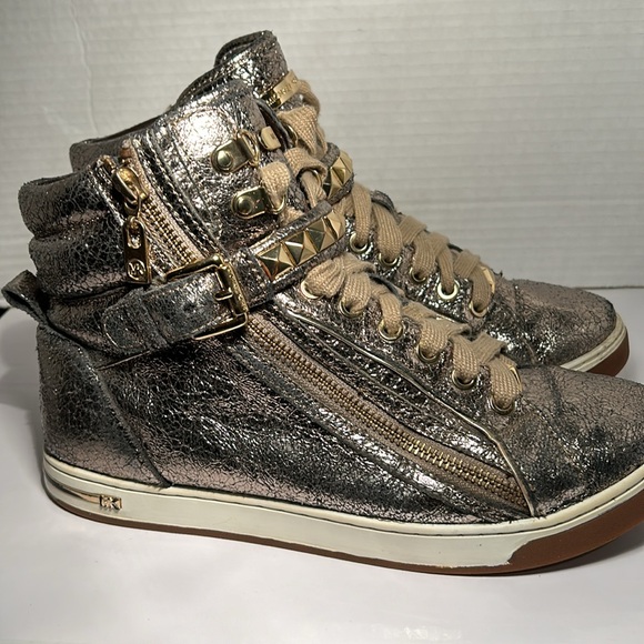 Michael Kors Glam Studded High top sneakers size 8. - Picture 3 of 15